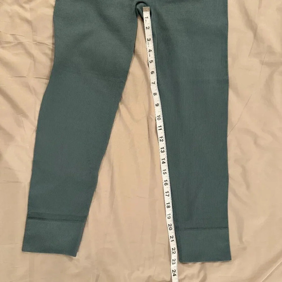 NWT Madewell MWL Seamless Ribbed Legging in Teal Green - Picture 8 of 9